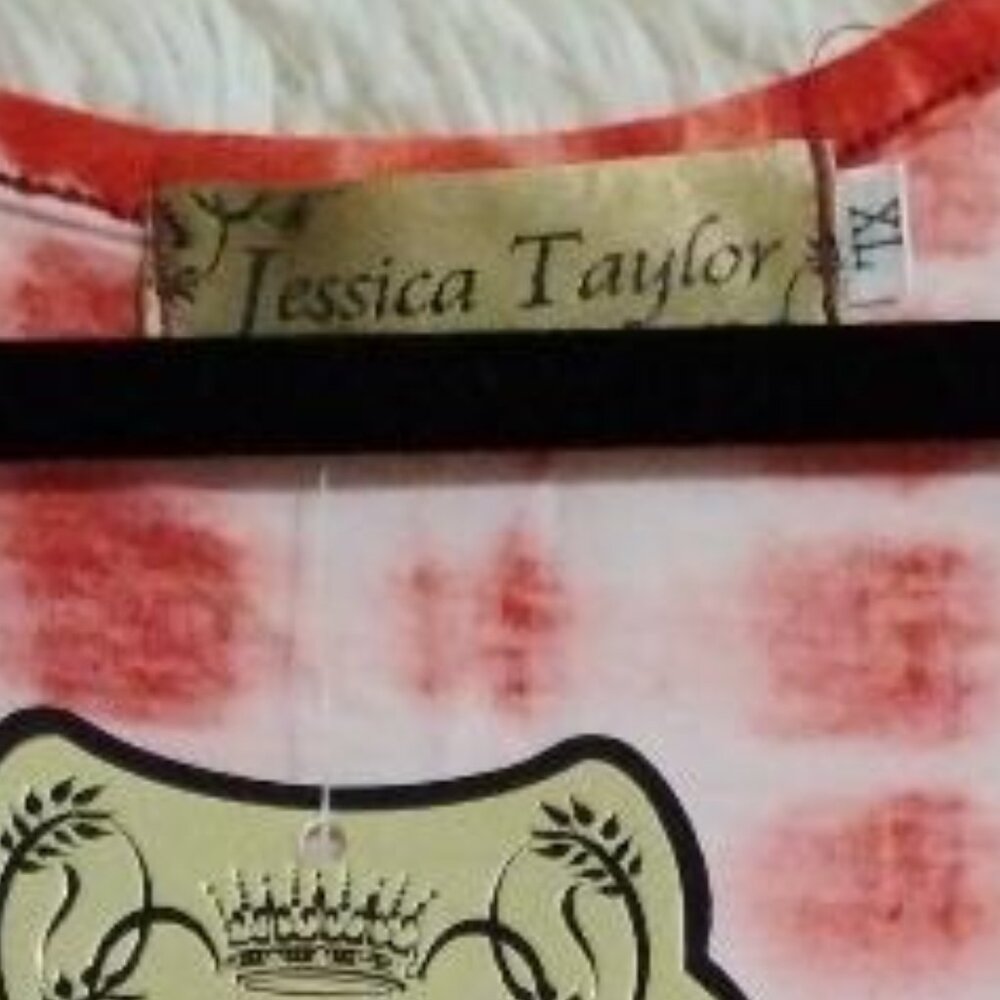 Jessica Taylor Red/White Tie Dye Maxi Beach Size XL NWT - Picture 4 of 9